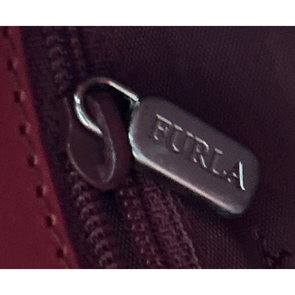 Furla Red Patent Leather Shoulder Bag Baguette Purse Tote Made in Italy - Picture 13 of 13